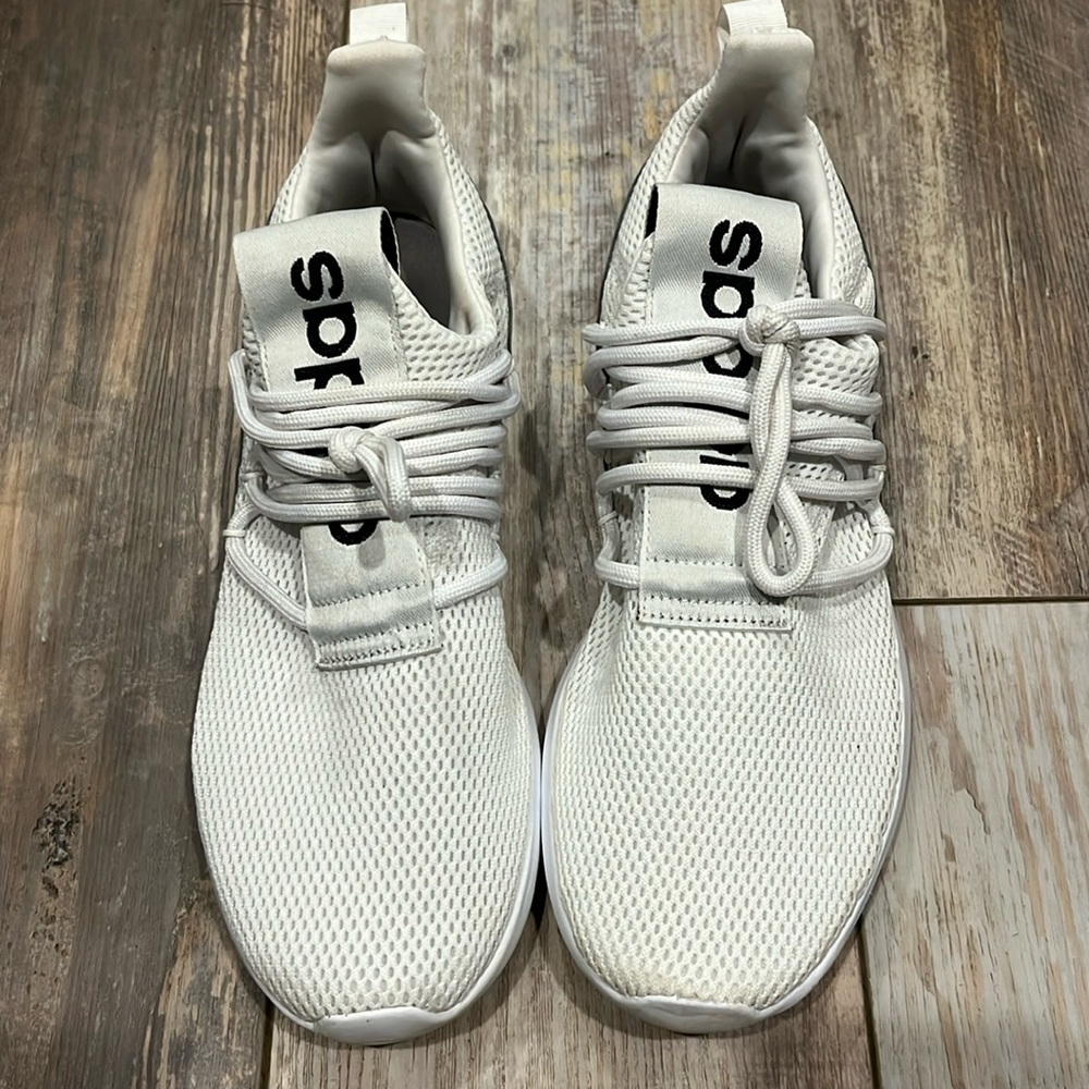 Adidas Cloudfoam white athletic shoes